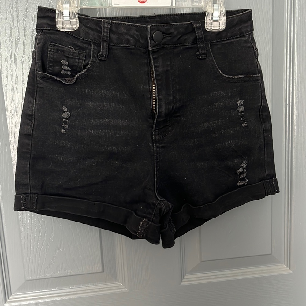 Black Jean Shorts